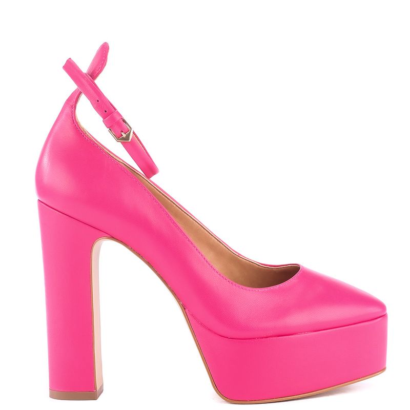 Scarpin-Feminino-Meia-Pata-Alta-com-Pulseira-Tornozelo-Alaia-Pink