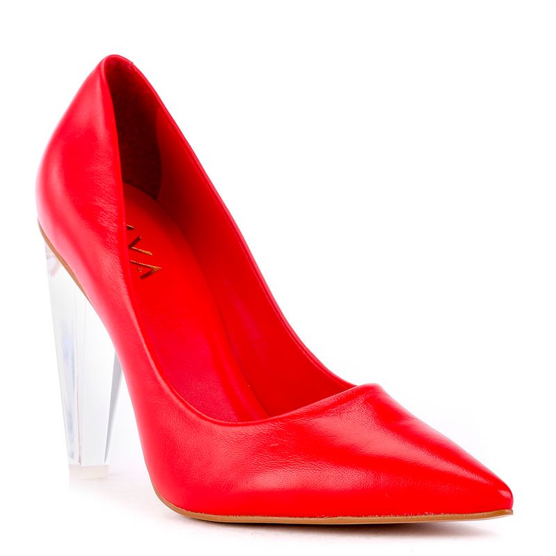 Scarpin-Feminino-Salto-Transparente-Ice-Vermelho