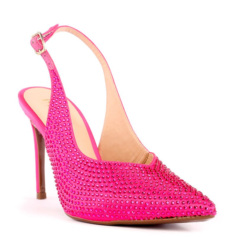 Scarpin-Feminino-Salto-Alto-Fino-Enfeites-Hot-Pink