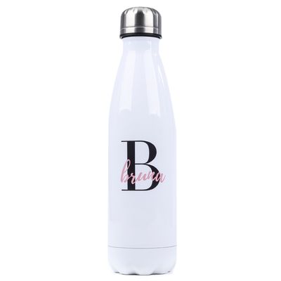 Garrafa Termica Acqua Personalizada com Nome Branco Branco