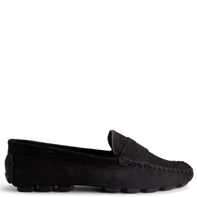 Mocassim Feminino Couro Carmen Preto