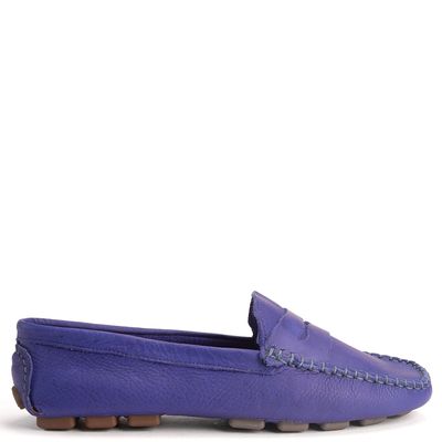 Mocassim Feminino Couro Carmen Azul